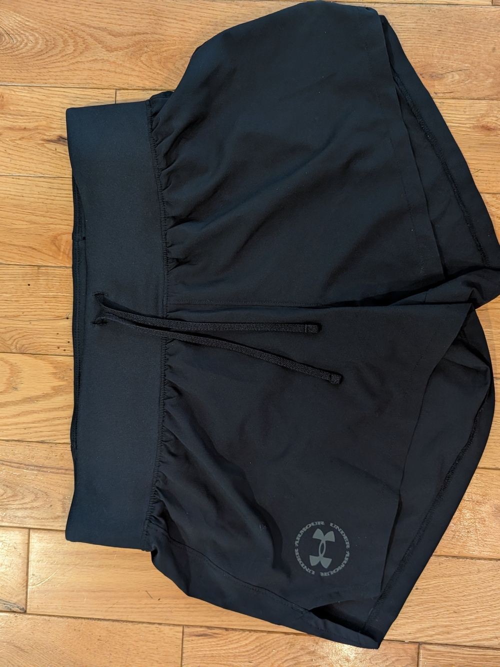 Black Athletic Shorts with Drawstring